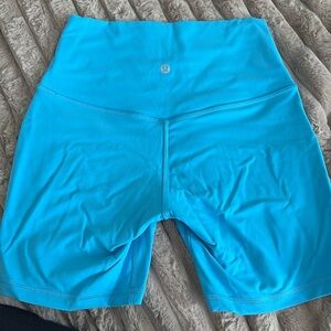 Lululemon blue biker shorts
